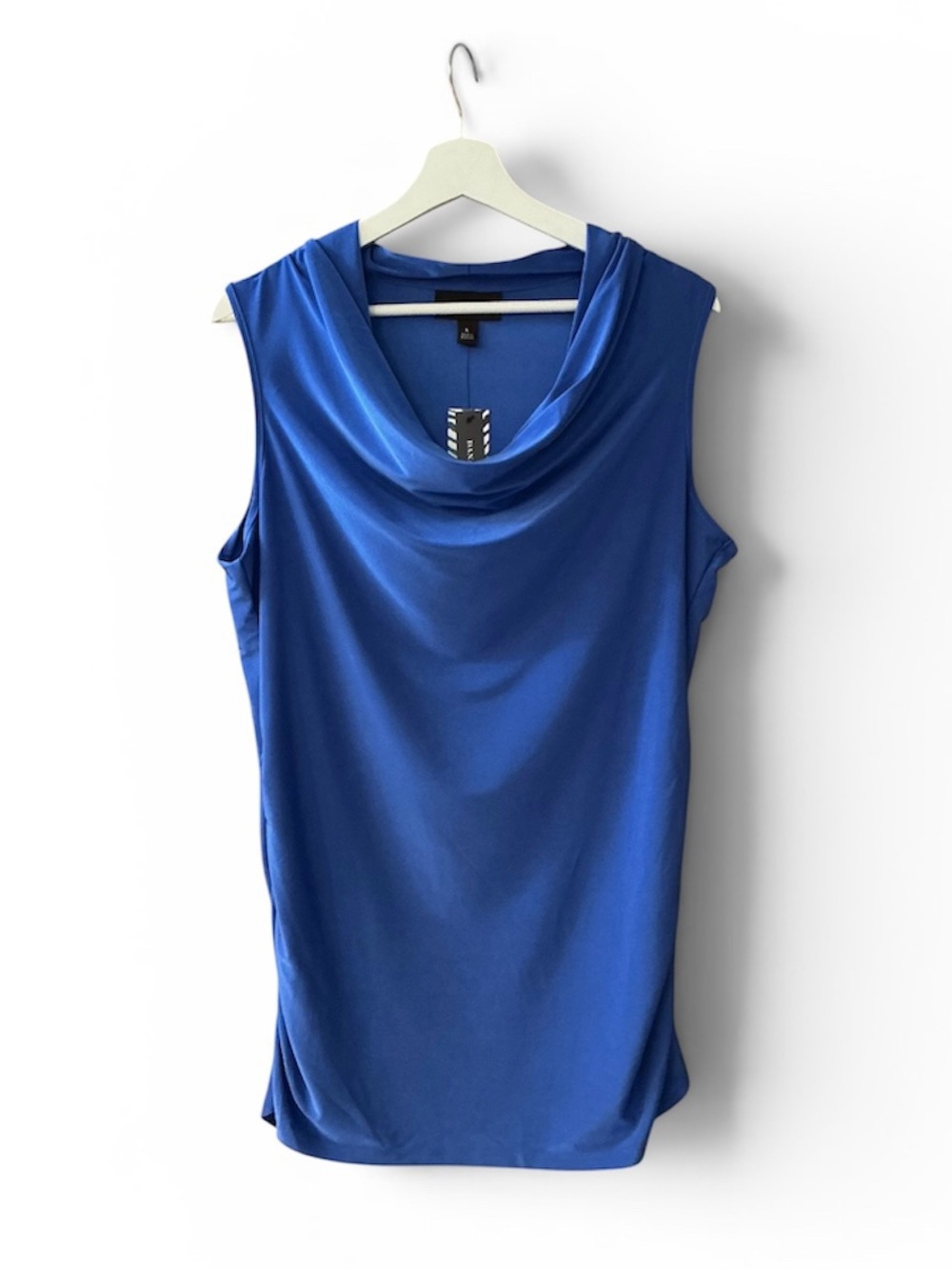 Dana Buchman - NWT - Cowl Neck Sleeveless Camisole Blouse in Bright Grey Blue